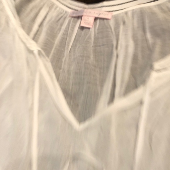 Rebecca Taylor beautiful white sheer blouse 4 - Picture 3 of 7